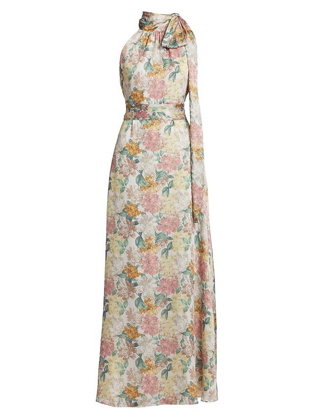 Womens Kayla Floral Sash A-Line Gown Product Image