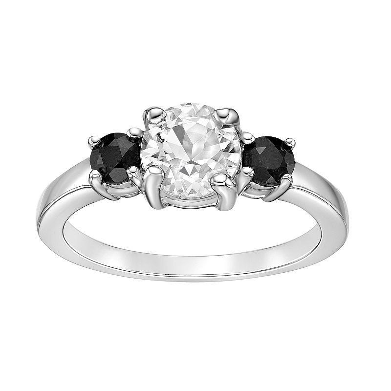 Gemminded Sterling Silver White Topaz & Gemstone Ring, Womens Product Image