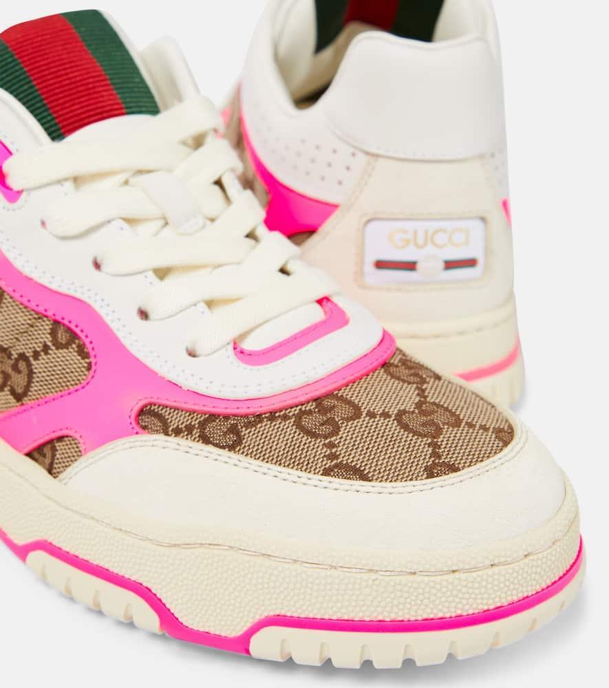 Re-web Leather Sneakers In Pink Product Image