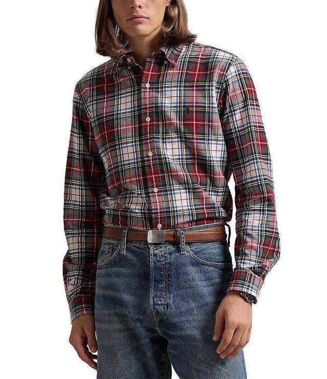 Polo Ralph Lauren Classic Fit Plaid Long Sleeve Brushed Oxford Shirt Product Image