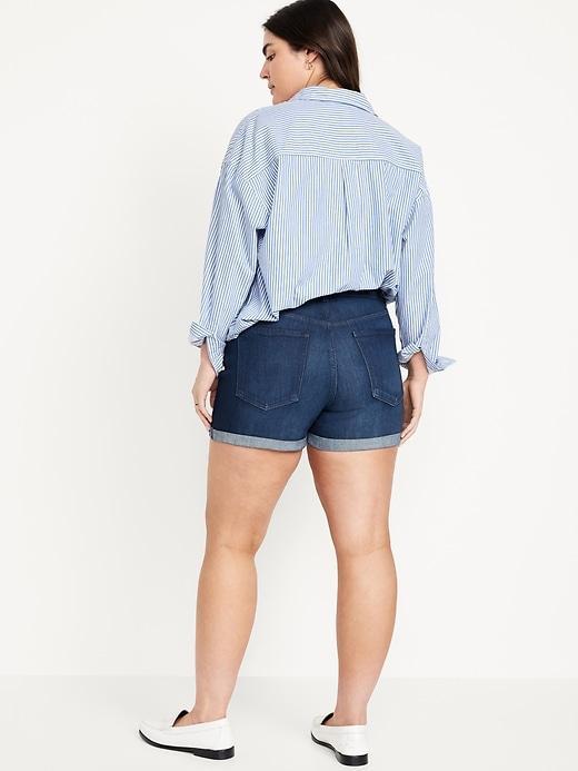 High-Waisted Wow Jean Shorts -- 3-inch inseam Product Image