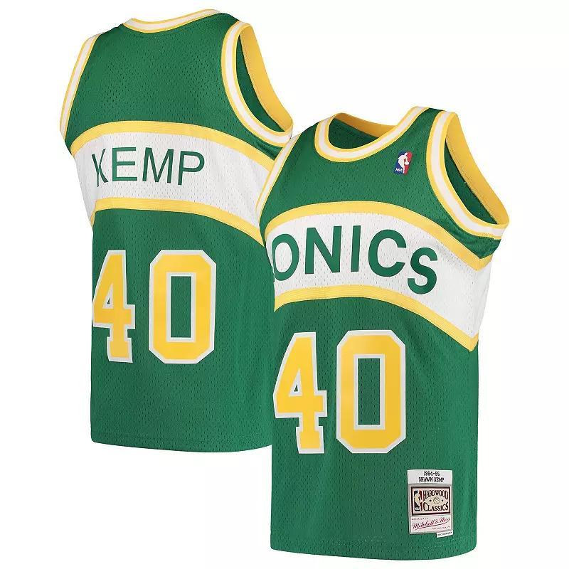 Mens Shawn Kemp Green Seattle Supersonics Hardwood Classics 1994-95 Swingman Jersey - Green Product Image