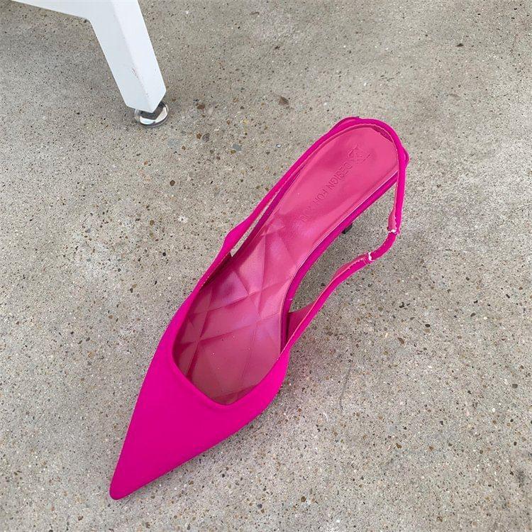 Pointy High Heel Slingback Sandals Product Image