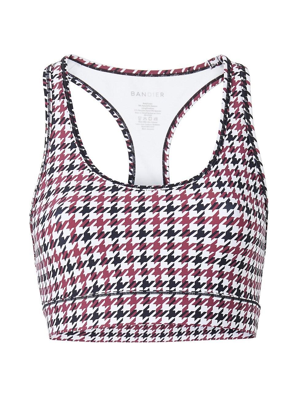 Womens Center Stage Houndstooth Sports Bra Product Image