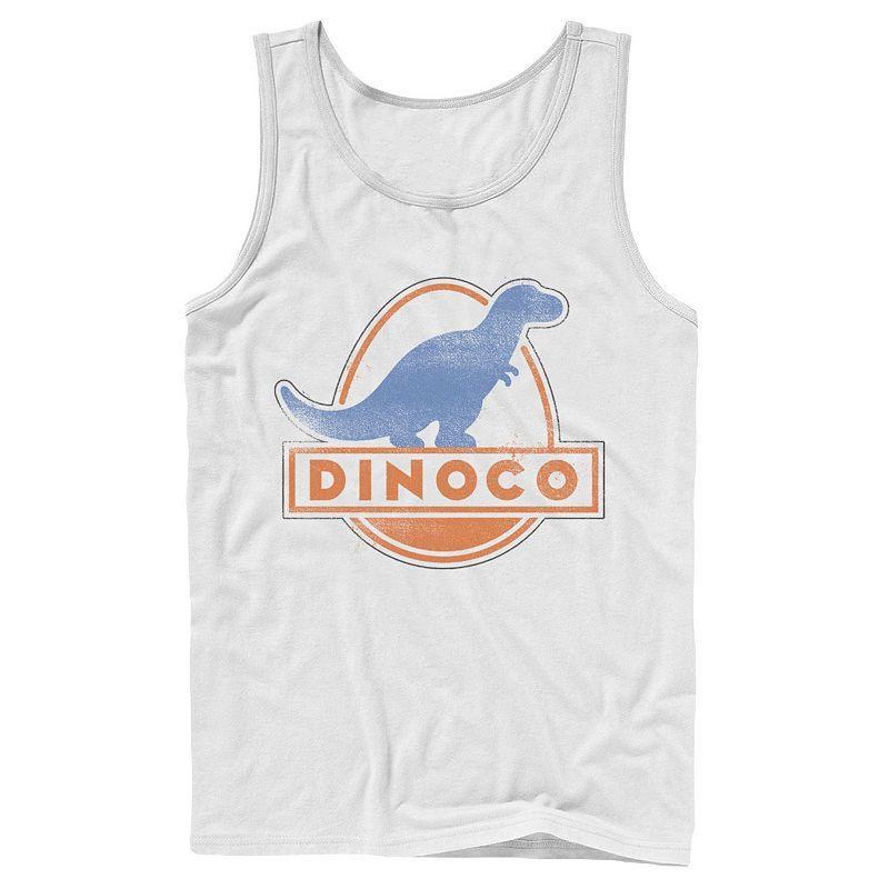 Mens Disney Pixar Cars Iconic DINOCO Gas Station Logo Tank Top Product Image