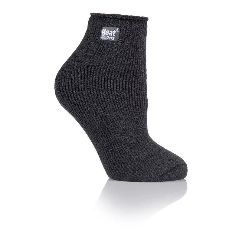 Womens Heat Holders Original 7x Warmer Solid Ankle Socks Grey Product Image