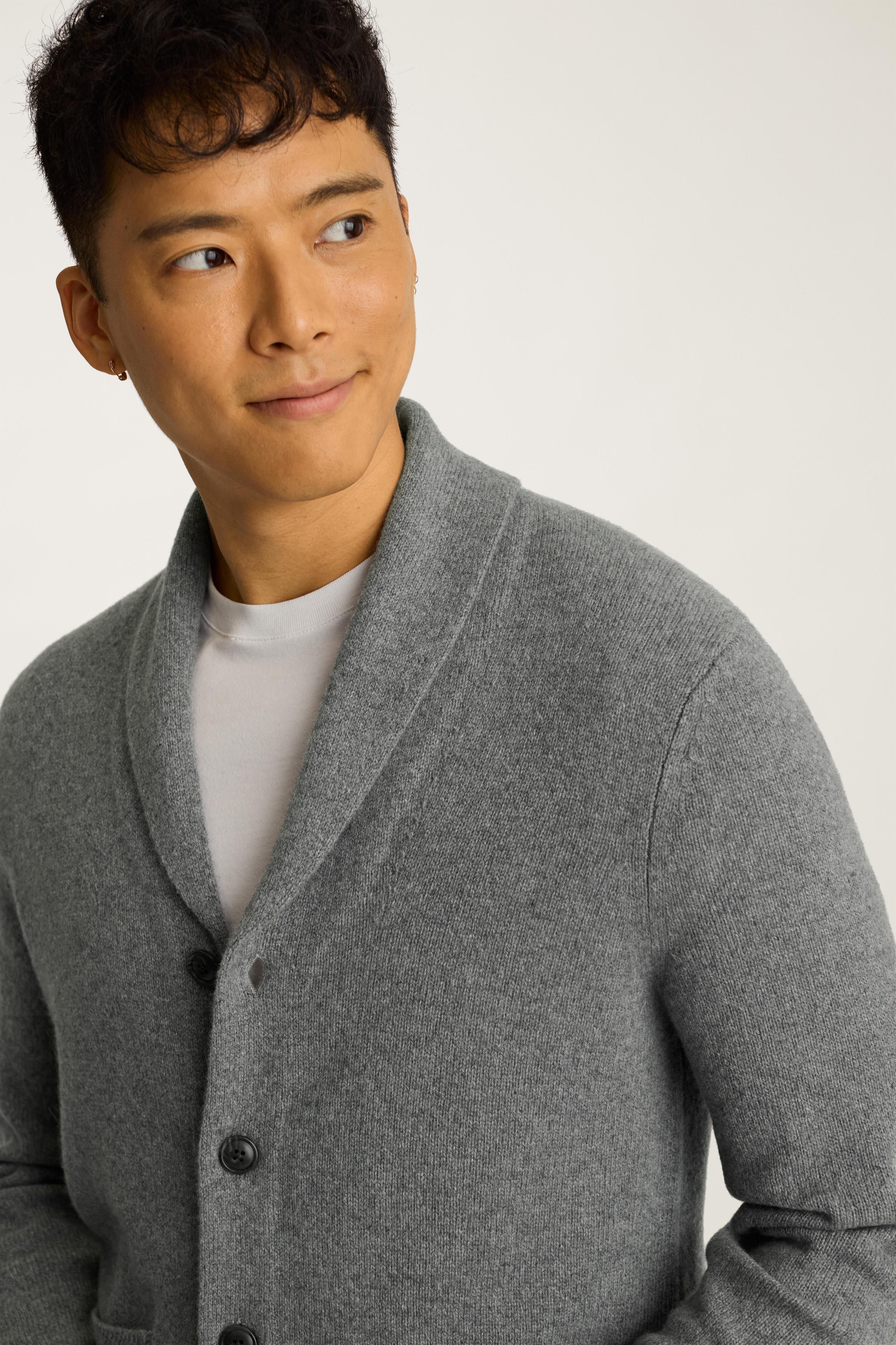 Cashmere Shawl Collar Cardigan Product Image