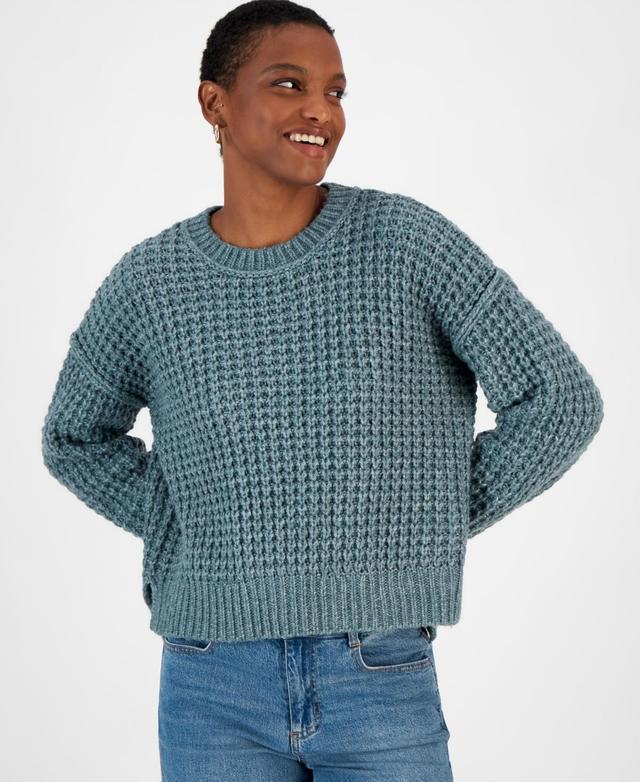 And Now This Womens Textured Waffle Knit Crewneck Sweater, Created for Macys Product Image