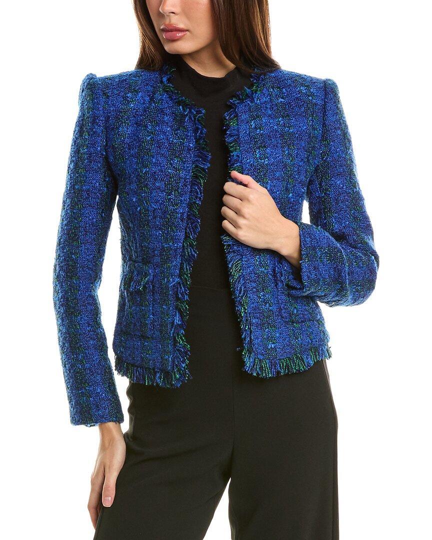 L AGENCE L'agence Angelina Wool-blend Blazer In Blue Product Image