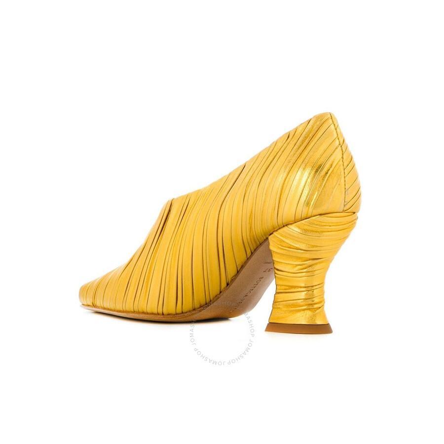 Ladies Yellow Almond 75mm Pumps Product Image