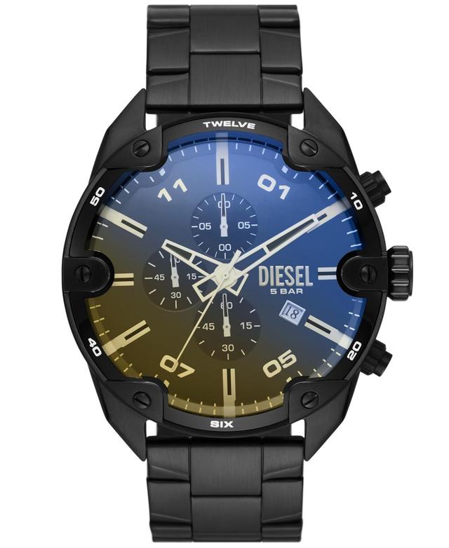 Diesel Mens Chronograph Black-Tone Stainless Steel Bracelet Watch Product Image