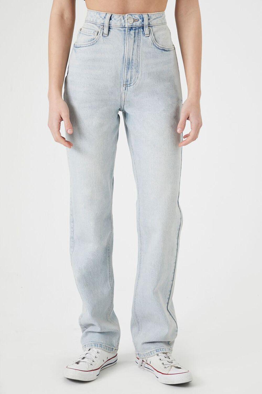 High-Rise Straight-Leg Jeans | Forever 21 product image