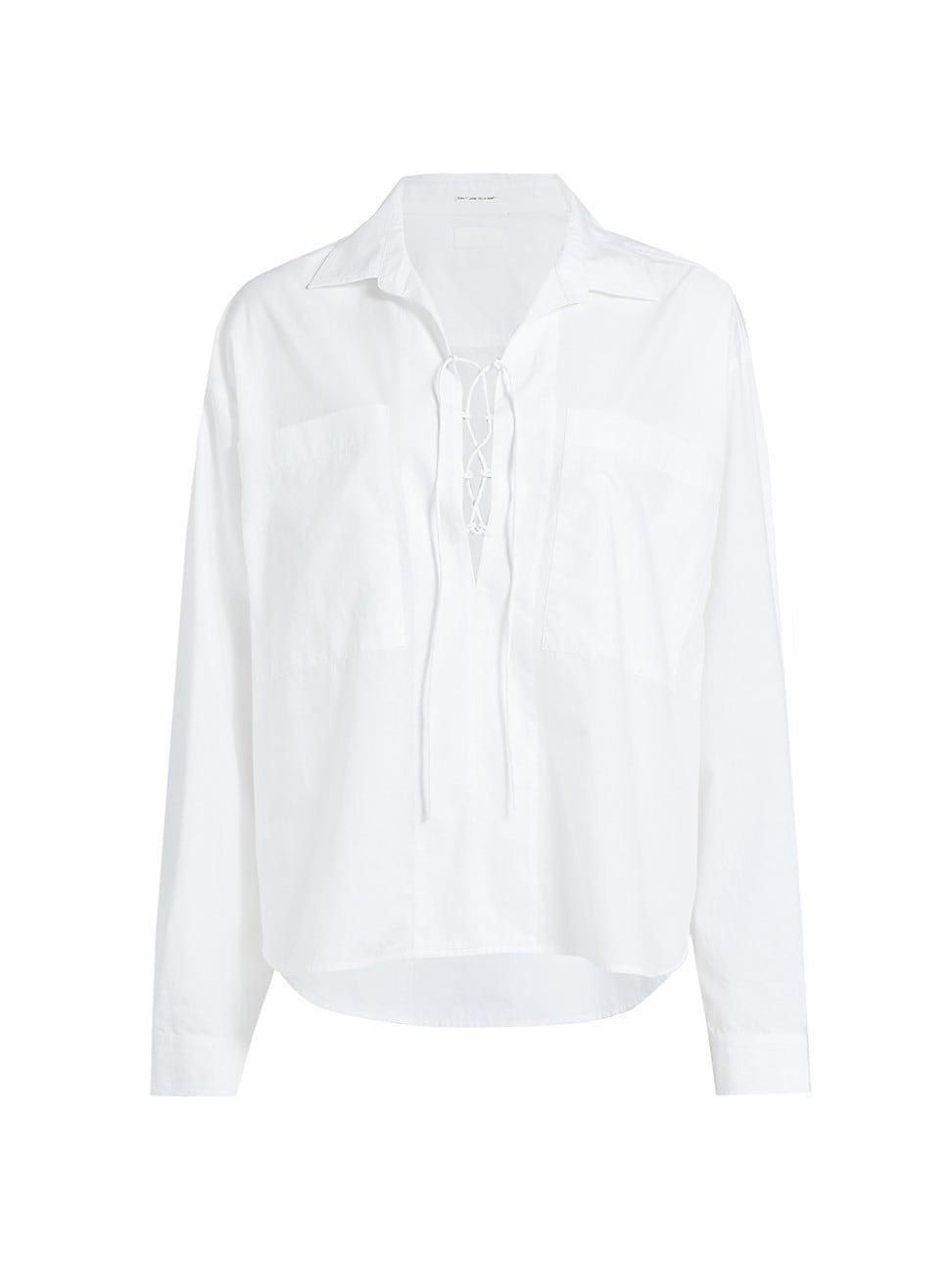 Womens The Roomie Lace-Up Cotton Shirt product image