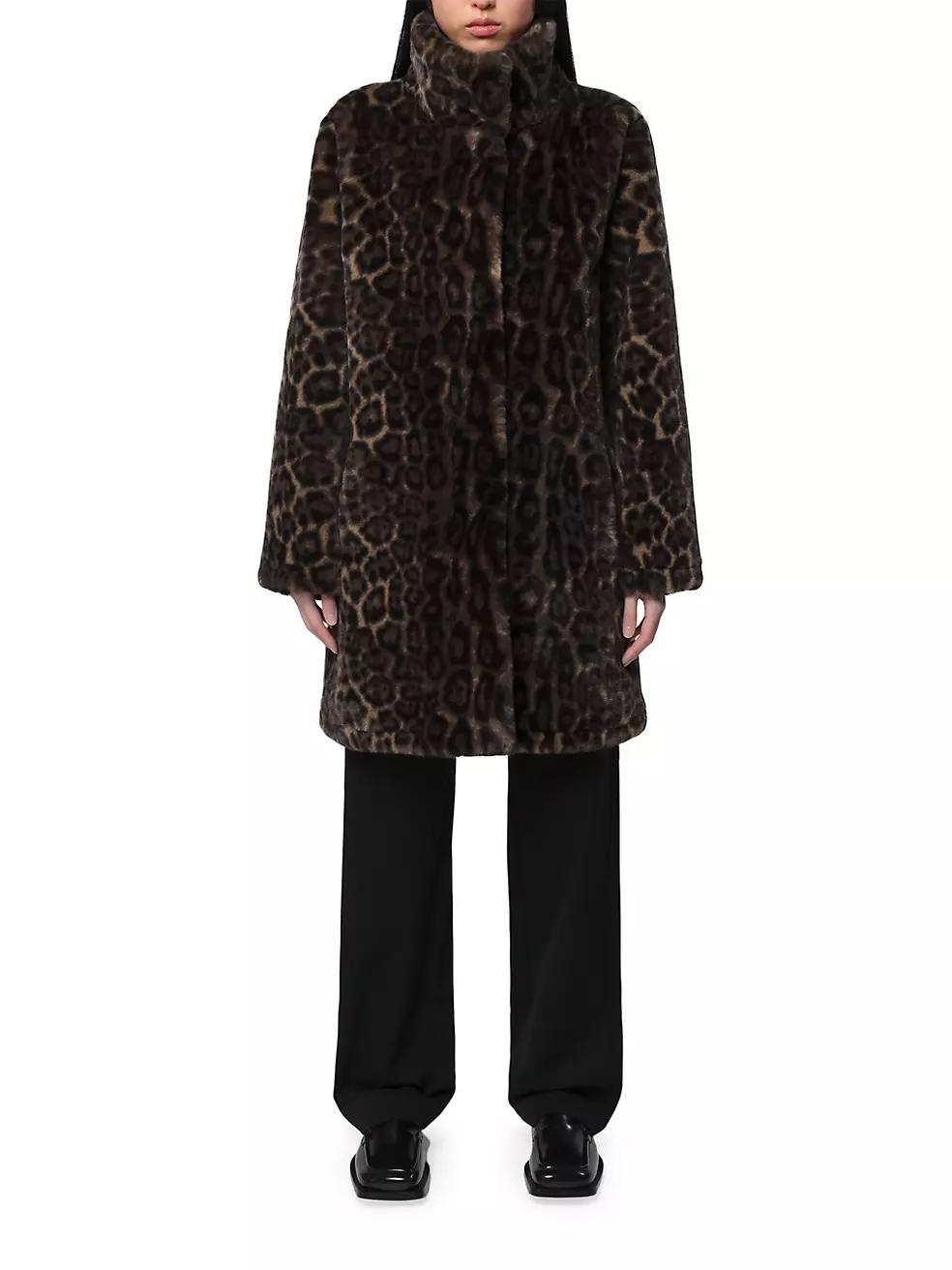 Blair Leopard Faux Fur Coat Product Image