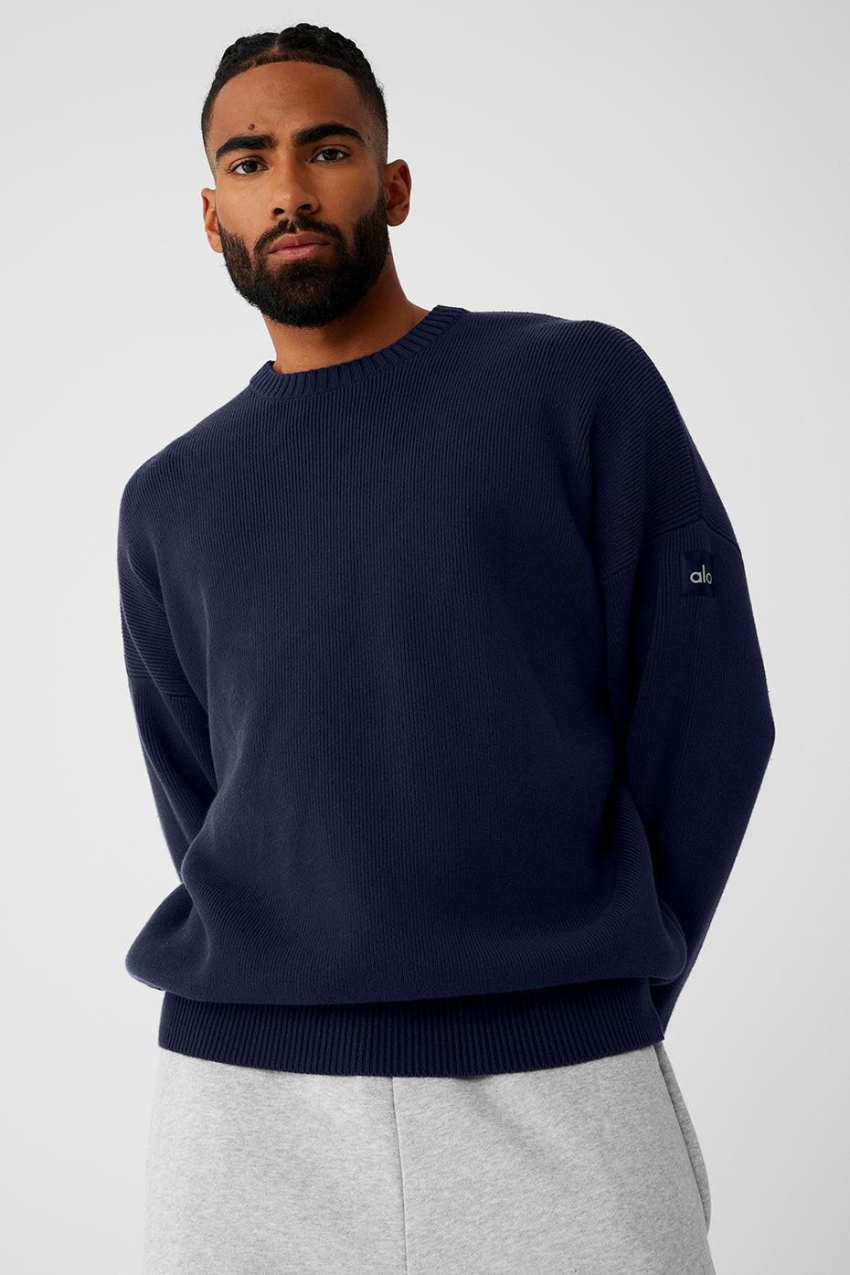 Scholar Crew Neck Sweater - Navy Product Image