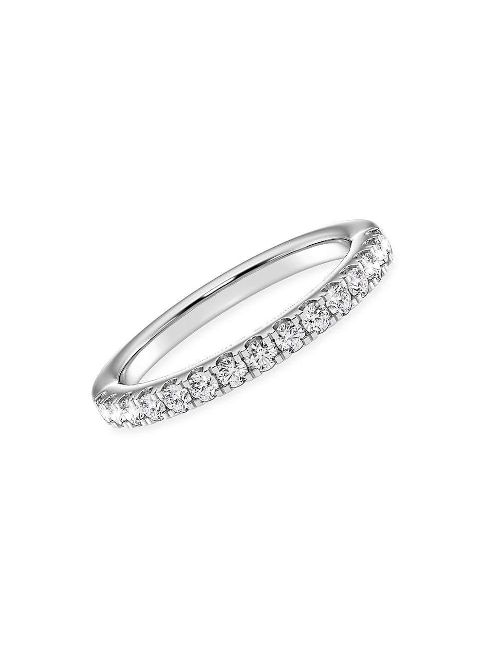 Womens 14K White Gold & 0.45 TCW Lab-Grown Diamond Band Product Image