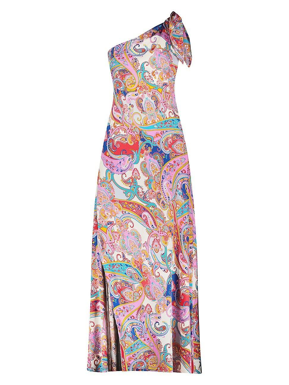 Womens Audrey Paisley Silk-Blend Maxi Dress Product Image