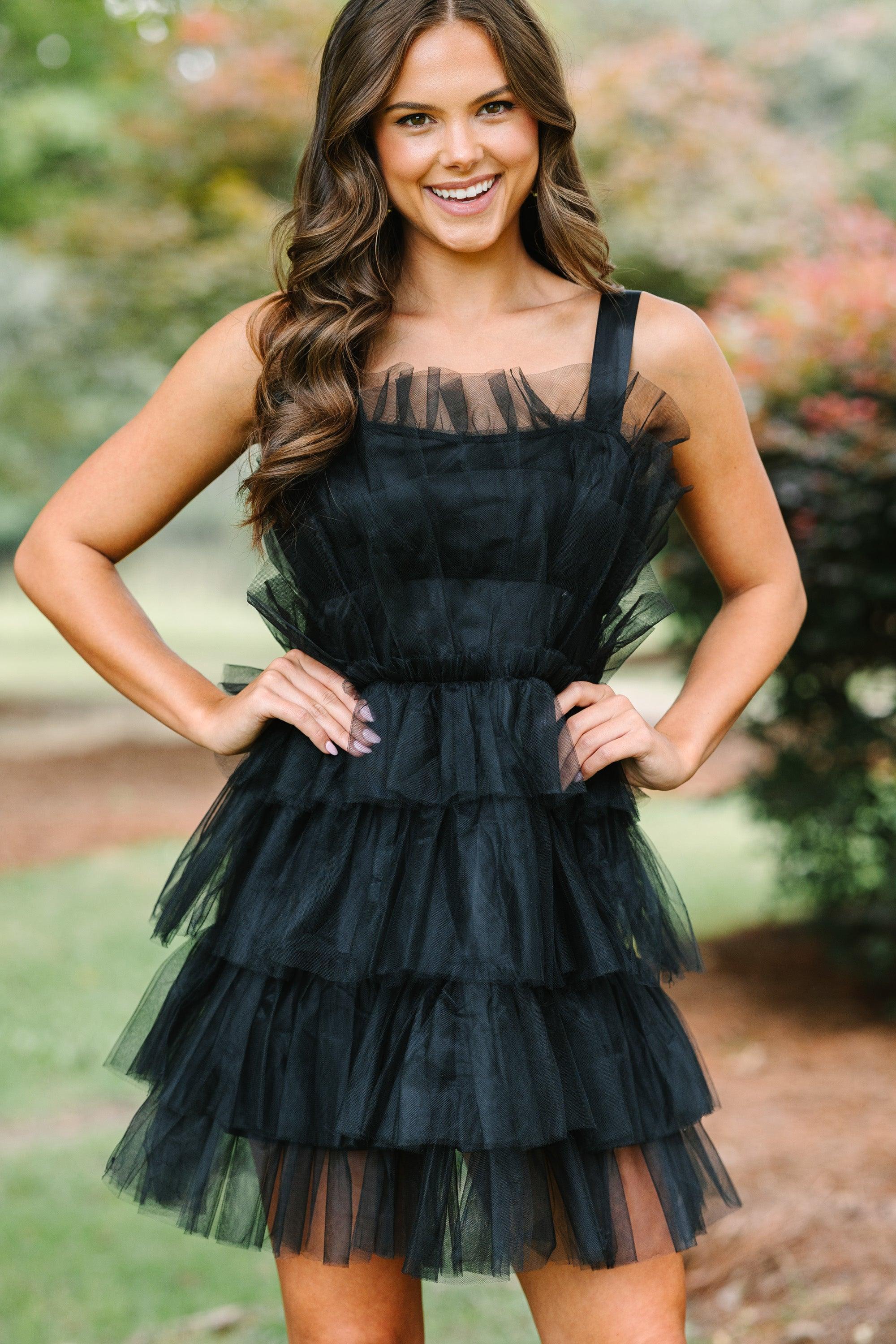 Doing The Most Black Tulle Dress Female Product Image