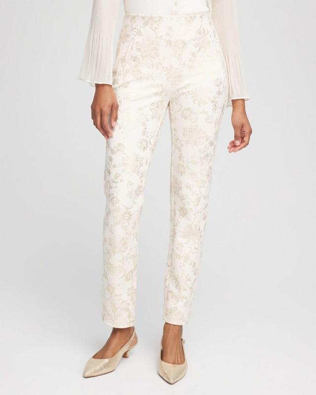 Juliet Foiled Ponte Ankle Pants Product Image