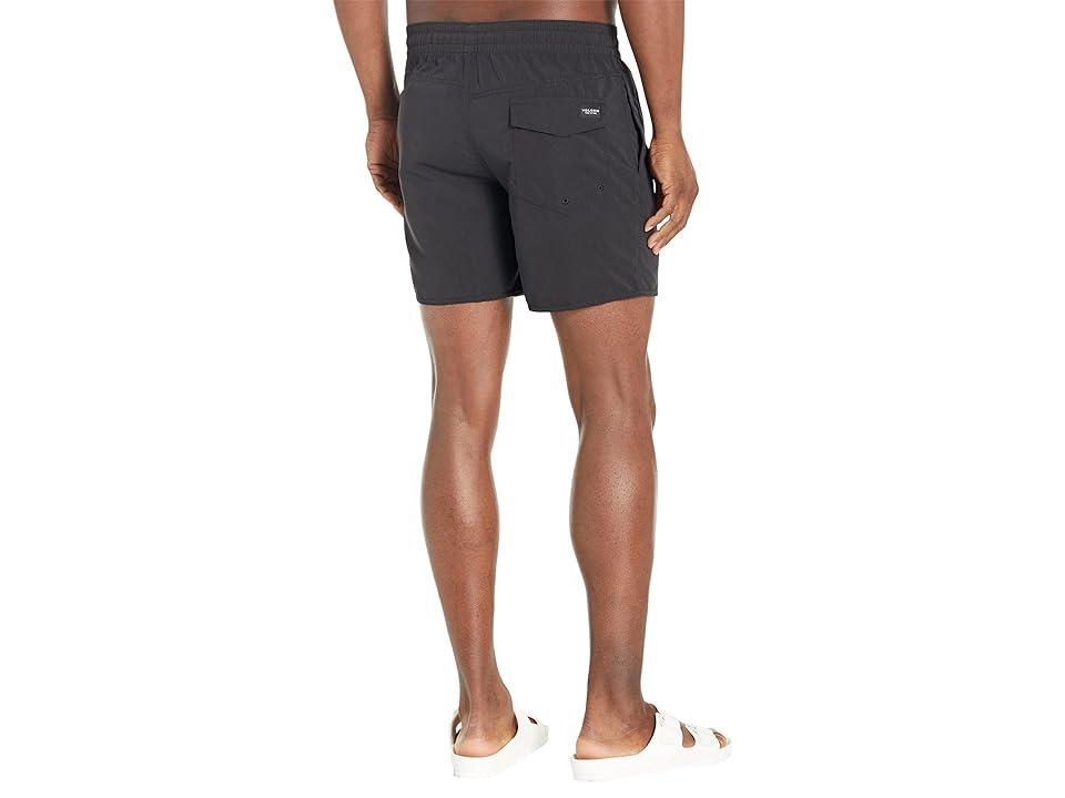 Volcom Lido Solid 16 Trunks (Black 1) Men's Swimwear Product Image