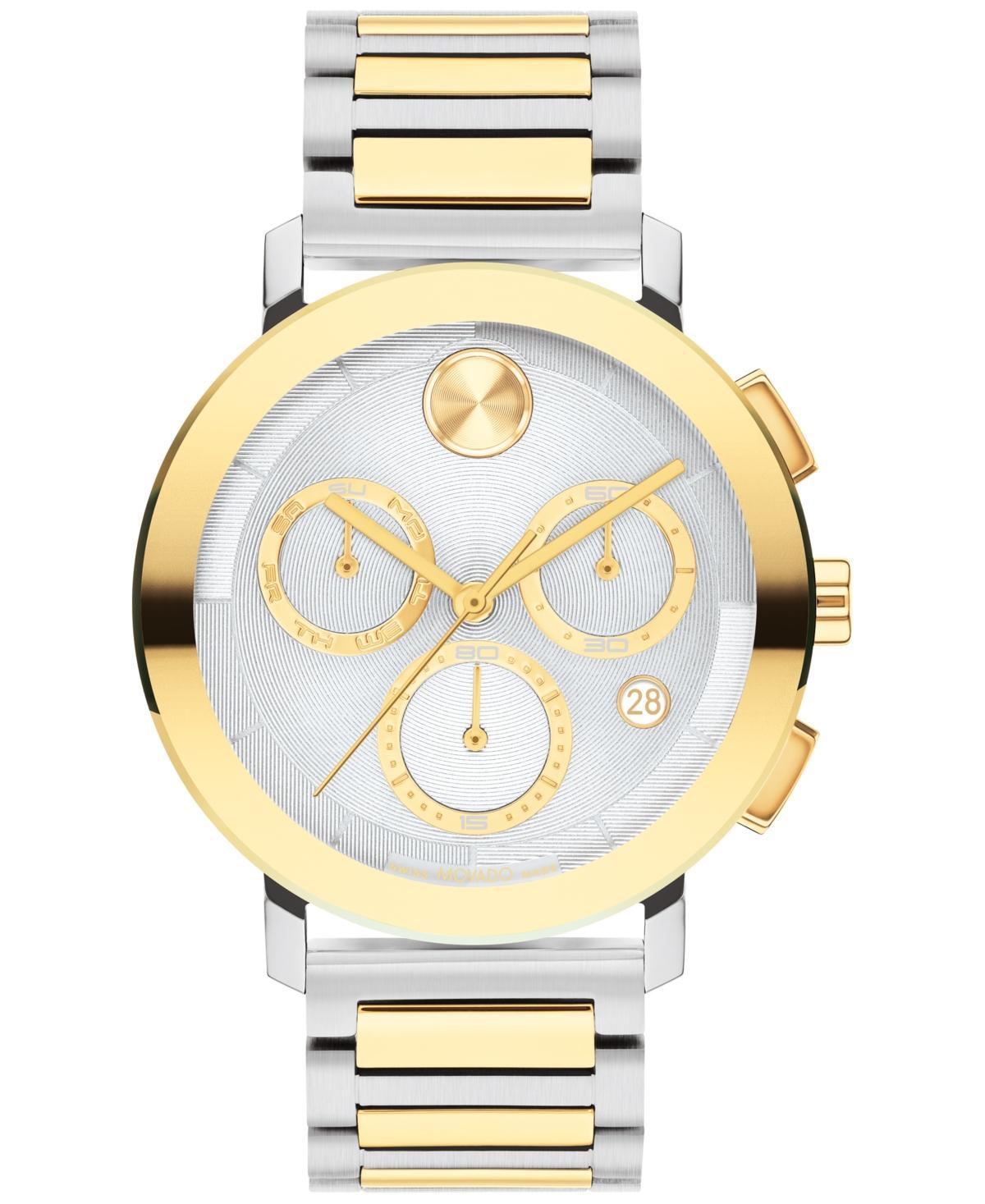 Movado Mens Swiss Chronograph Bold Evolution 2.0 Stainless Steel Bracelet Watch 42mm - Two-tone Product Image