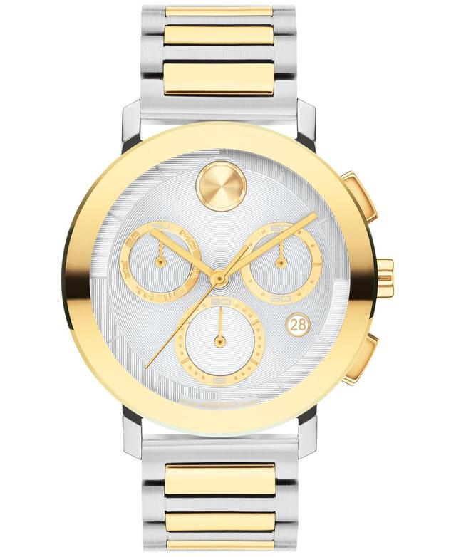 Movado Bold Mens Evolution 2.0 Quartz Chronograph Two Tone Stainless Steel Bracelet Watch Product Image