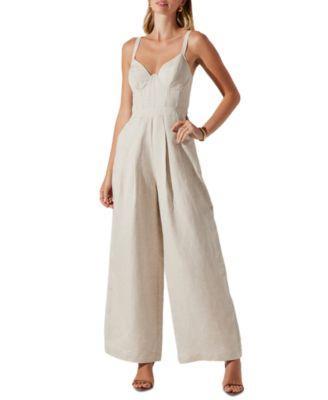 Women's Caspar Sleeveless Wide-Leg Jumpsuit Product Image