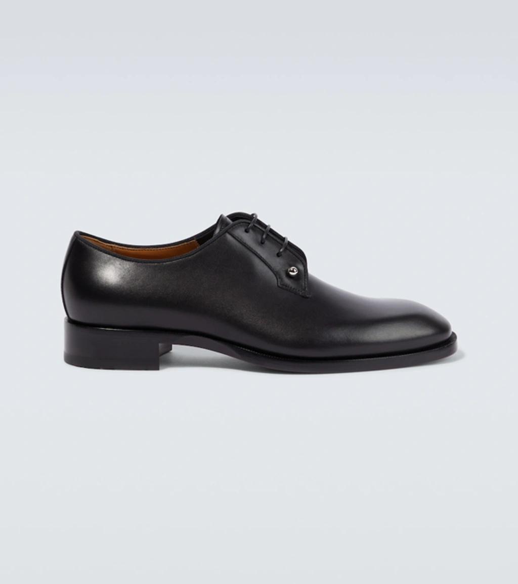 CHRISTIAN LOUBOUTIN Chambeliss Leather Derby Shoes In Black Product Image