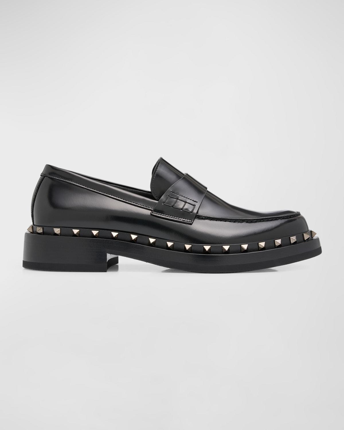 Mens Rockstud M-Way Penny Loafers Product Image