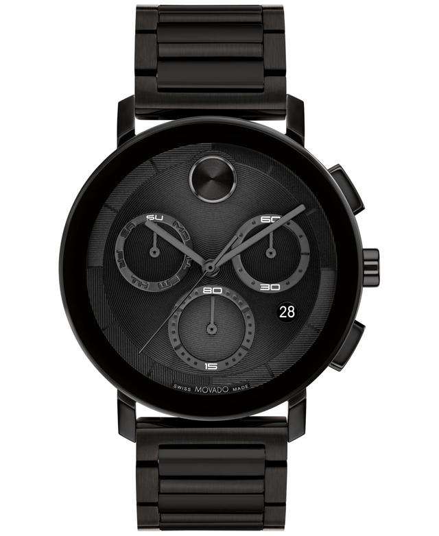 Movado Bold Mens Evolution 2.0 Quartz Chronograph Black Tone Stainless Steel Bracelet Watch Product Image