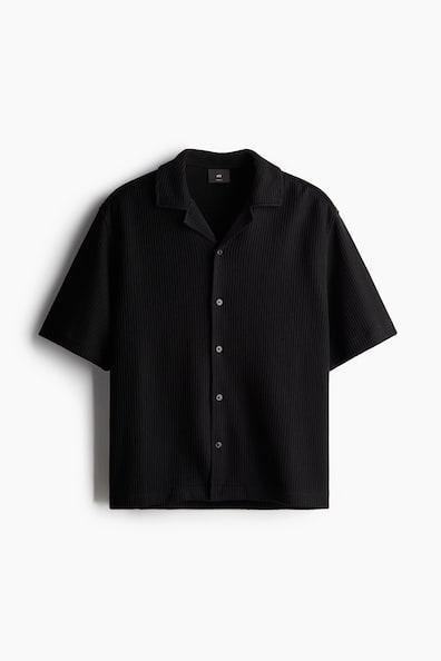 Loose Fit Ribbed Resort Shirt Product Image