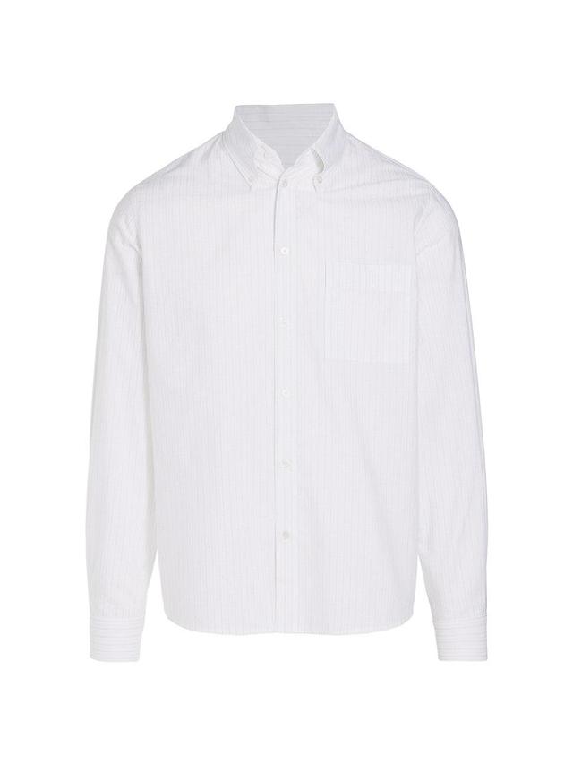 Mens Cotton Striped Poplin Shirt Product Image