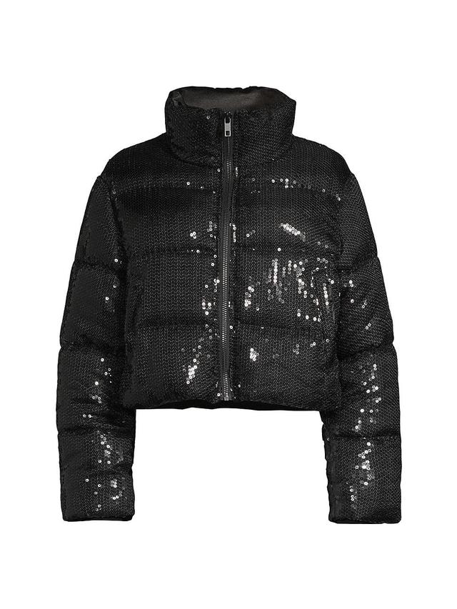 Womens Kat Sequined Puffer Coat Product Image