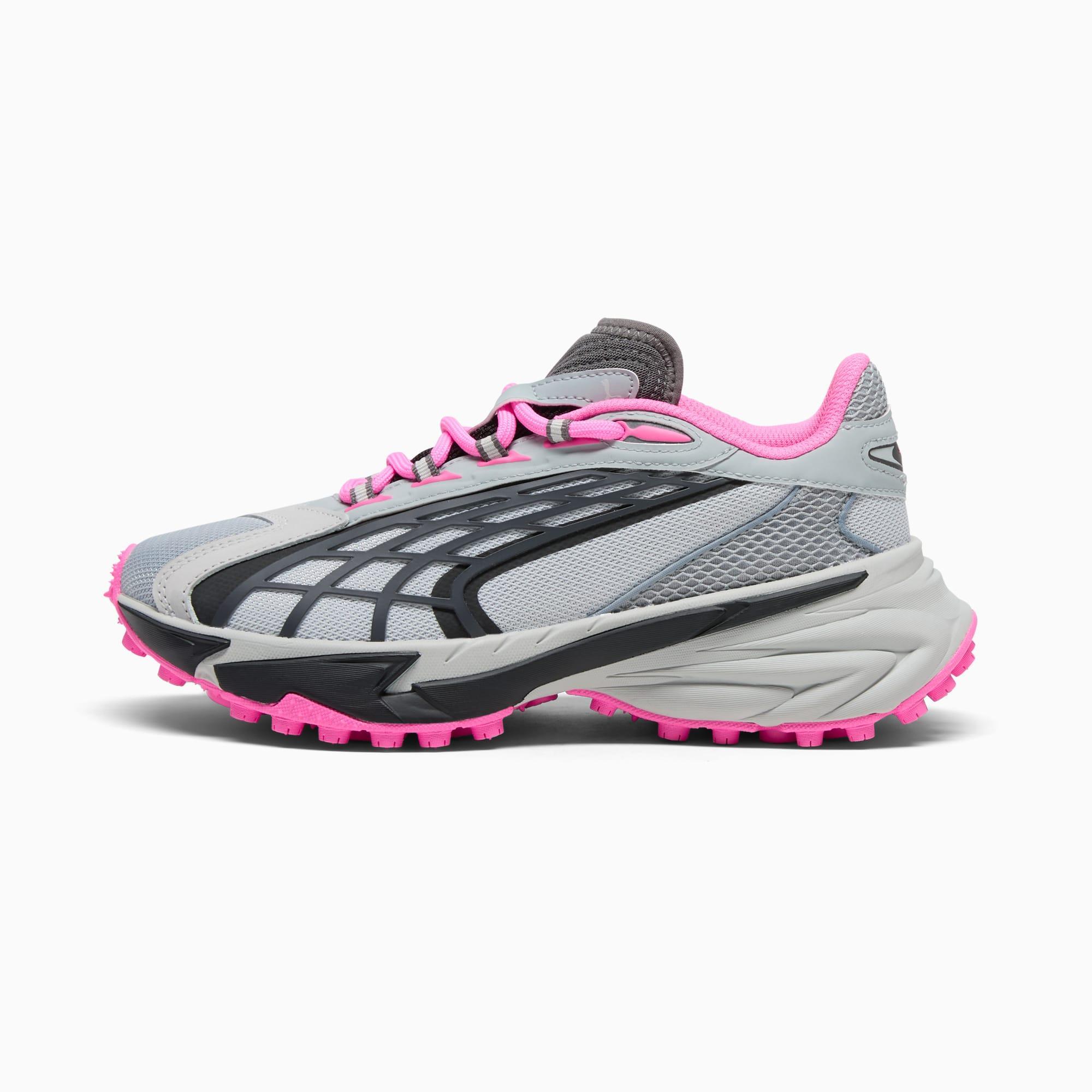 PUMA Spirex Sporty Women's Running Sneakers in Cool Mid Grey/Cool Dark Grey/Poison Pink Product Image