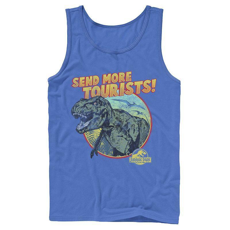 Mens Jurassic Park T-Rex Send More Tourists Tank Top Product Image