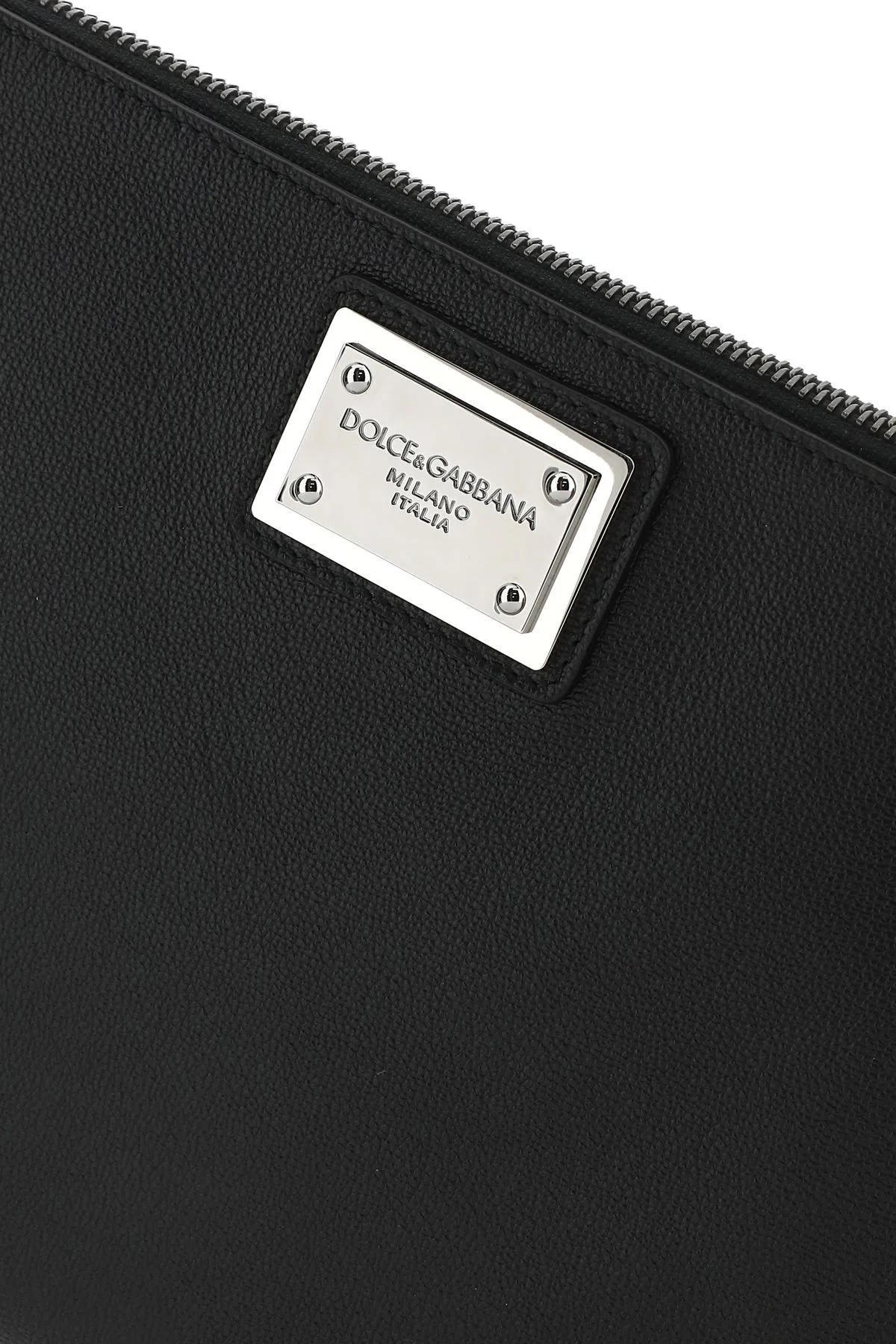 Black Leather And Nylon Pouch Product Image