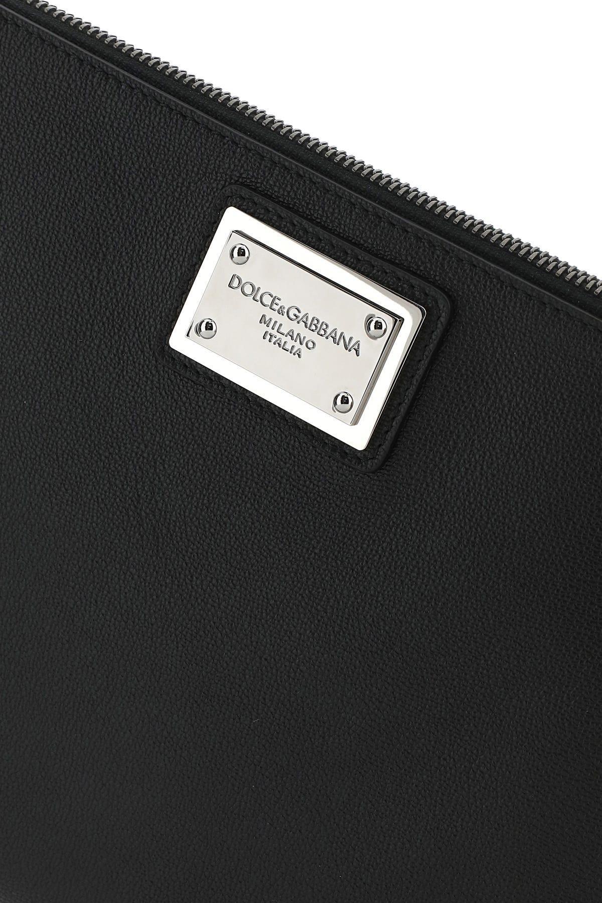 Leather Pouch In Black Product Image