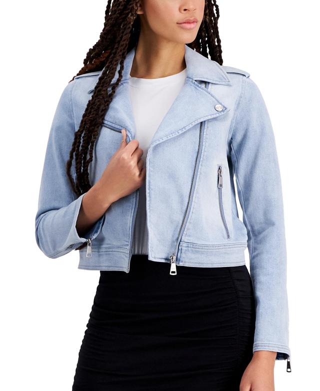 Women's Denim Moto Jacket Product Image