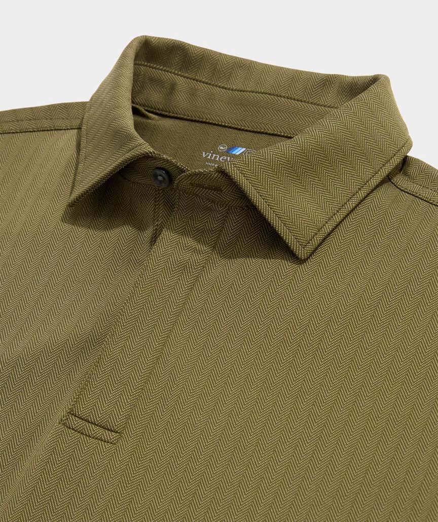 On-The-Go Herringbone Jacquard Polo Product Image