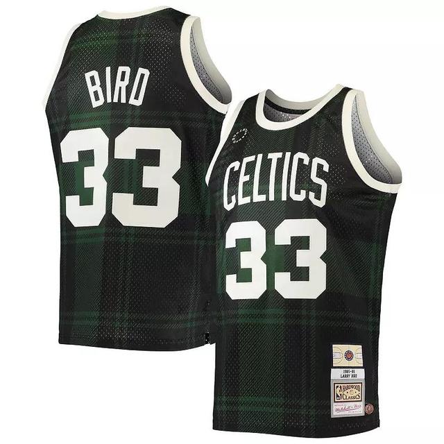 Mens Mitchell & Ness Larry Bird Boston Celtics 1985-86 Hardwood Classics Uninterrupted Swingman Jersey Product Image