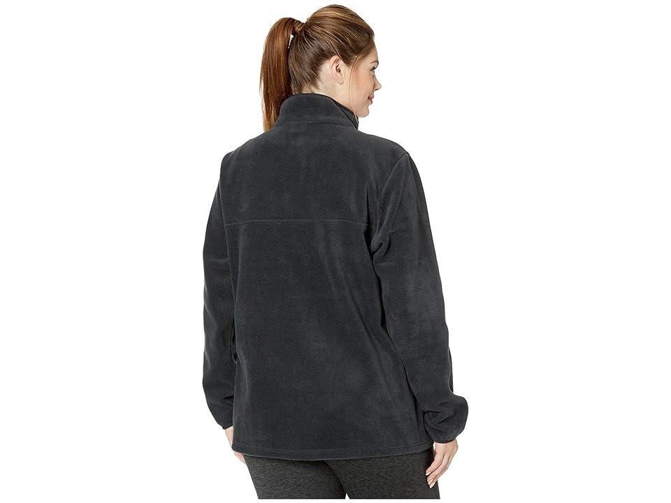 Columbia Plus Size Benton Springs 12 Snap Pullover (Black) Women's Long Sleeve Pullover Product Image