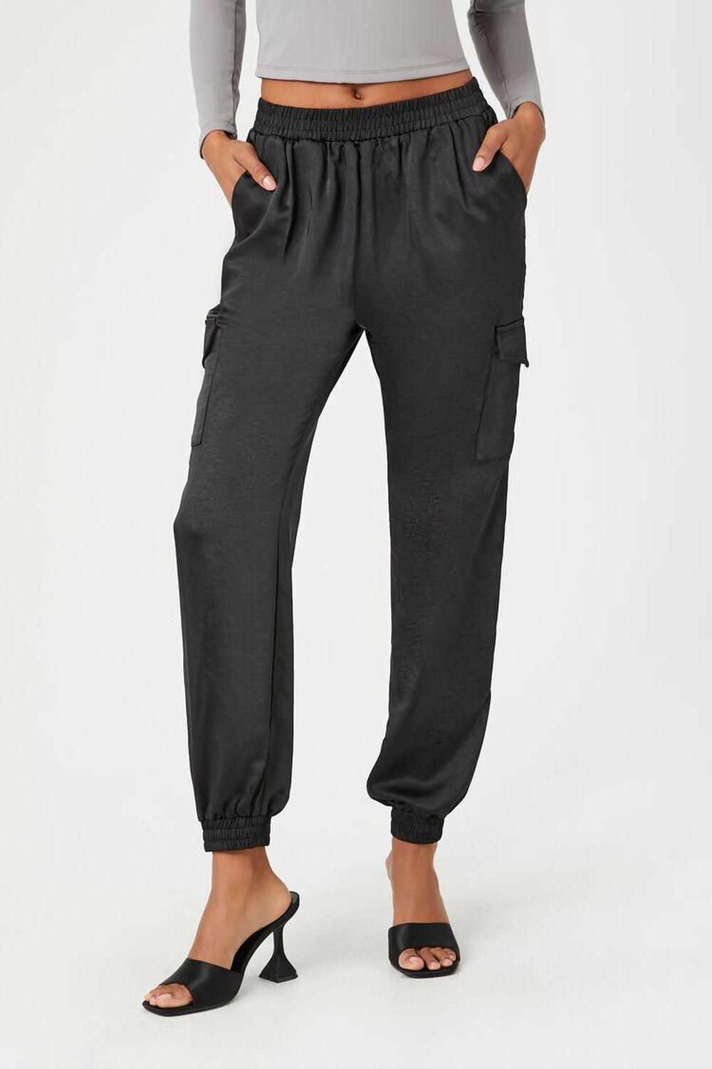 Satin High-Rise Joggers | Forever 21 Product Image