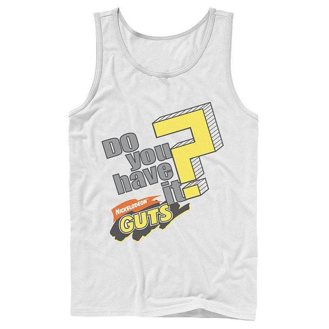 Mens Nickelodeon Guts Do You Have It Vintage Question Logo Graphic Tank Top Product Image