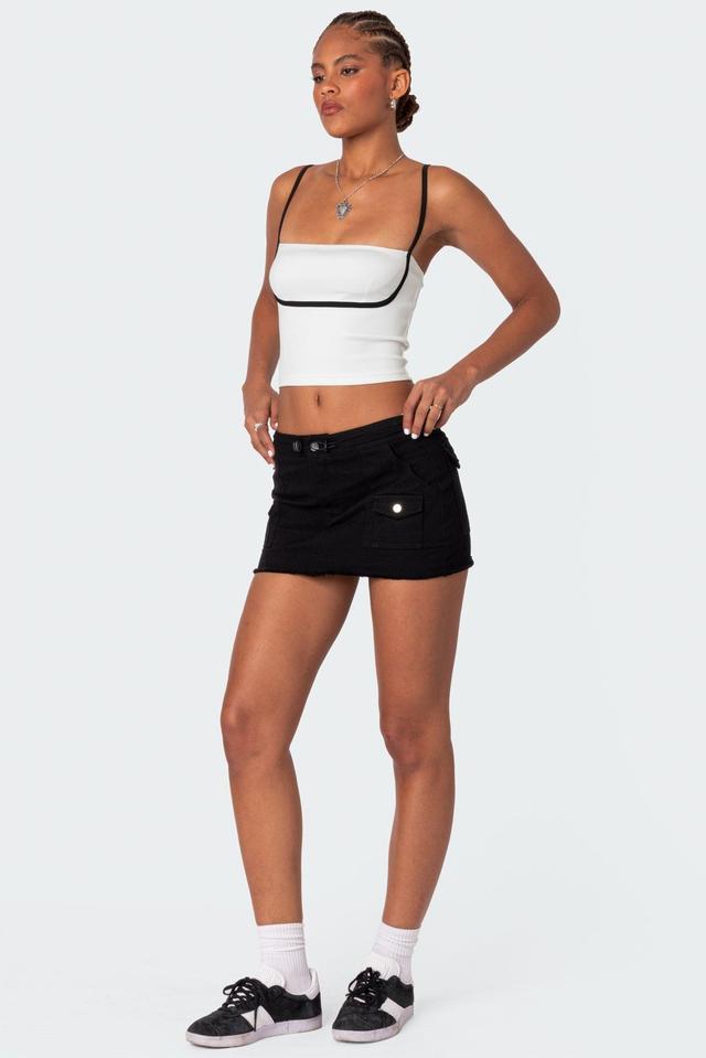 Yang Contrast Strap Tank Top Product Image