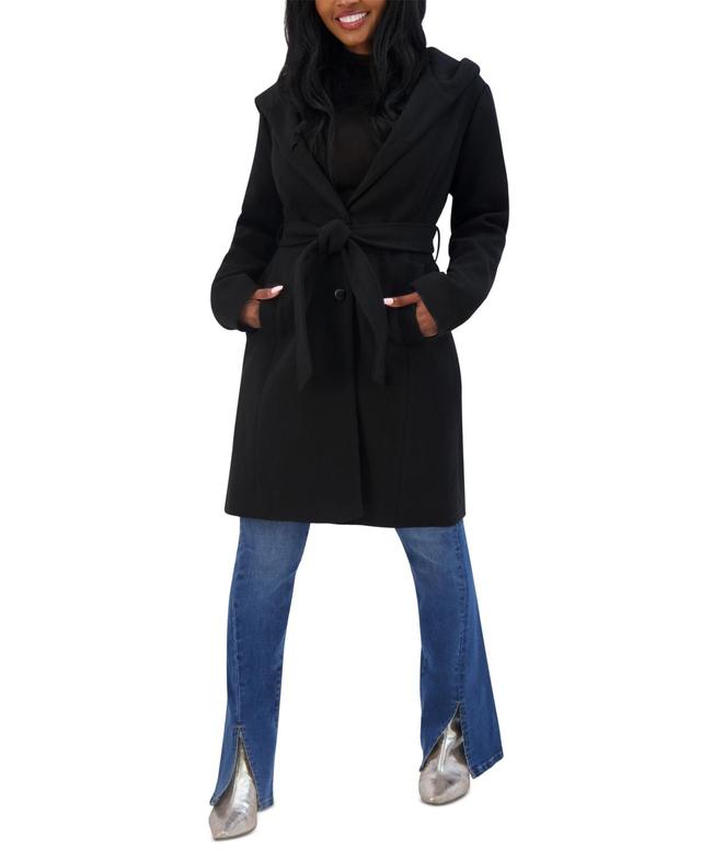 Steve Madden Womens Belted Hooded Wrap Coat, Created for Macys Product Image