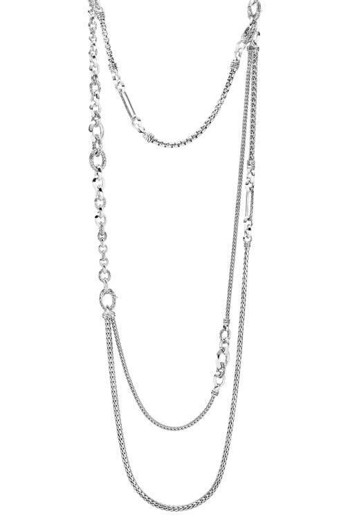 John Hardy Classic Chain Sterling Silver Tiered Necklace. Product Image