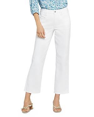 Nydj Bailey Relaxed High Rise Straight Leg Ankle Jeans in Optic White Product Image