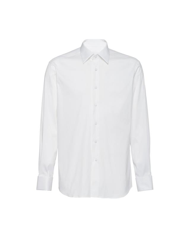 Stretch poplin tuxedo shirt Product Image