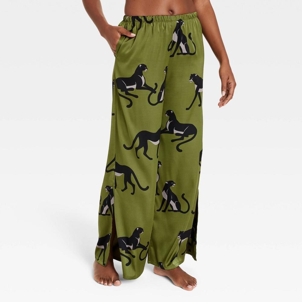 Womens Satin Pajama Pants - Auden /Panther XS Product Image