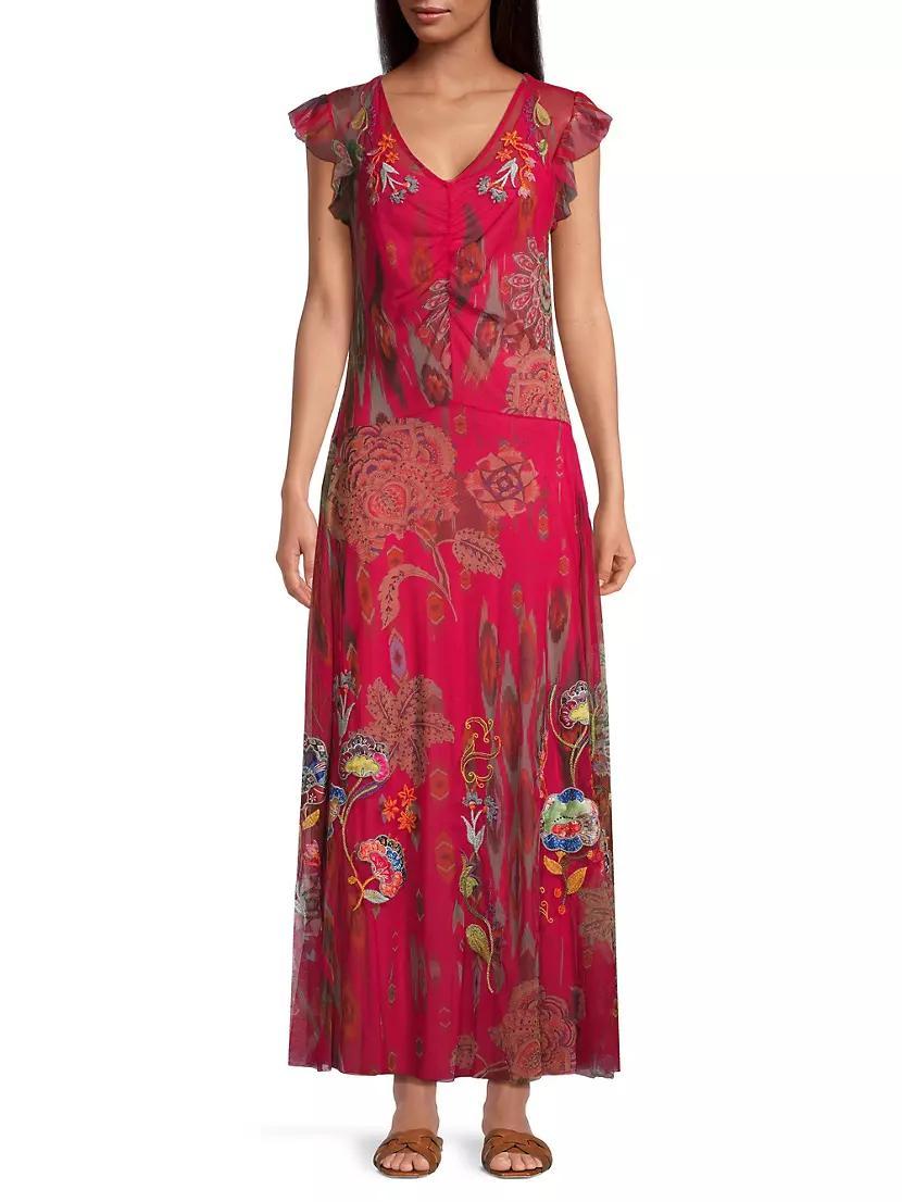 Feather Lark Floral Maxi Dress Product Image